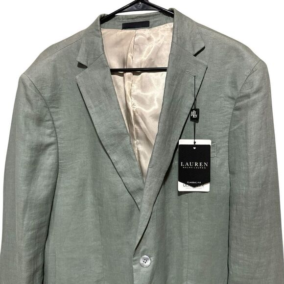 Revolve Ralph Lauren UltraFlex Classic-Fit Sage Linen Sport Coat - Picture 5 of 9